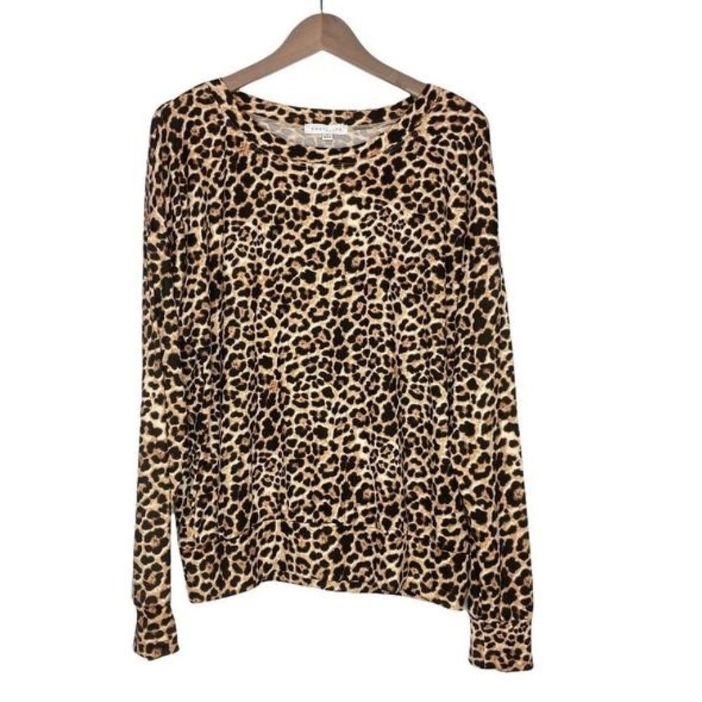 Socialite Brown Leopard Long Sleeve Top